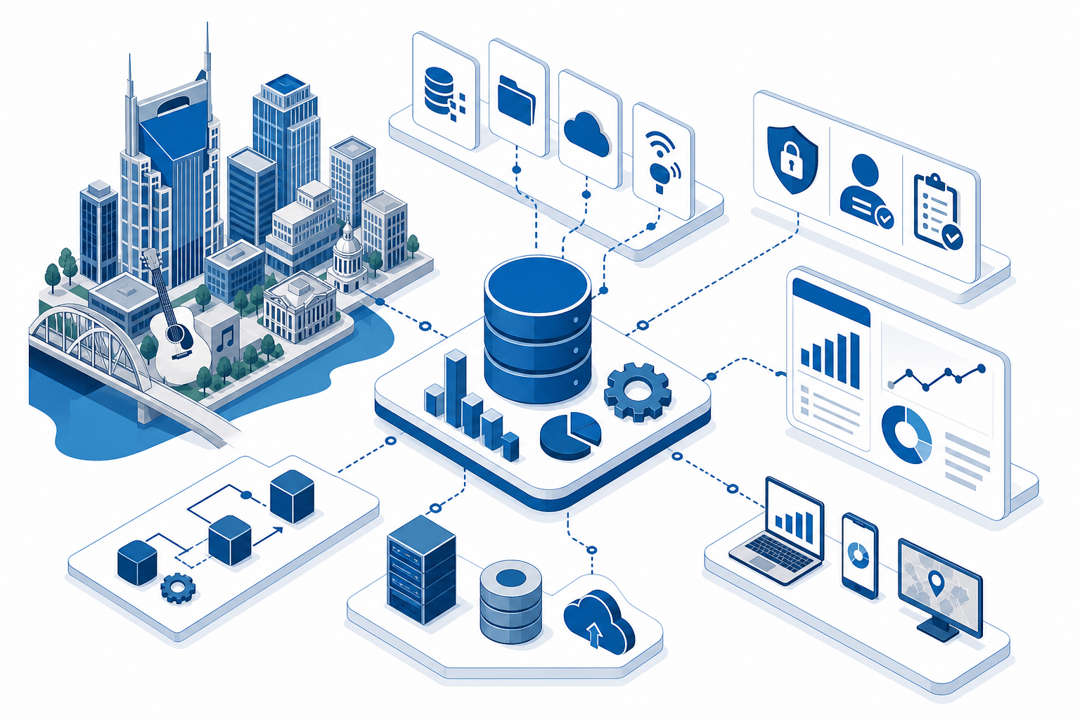 business it services nashville data illustration